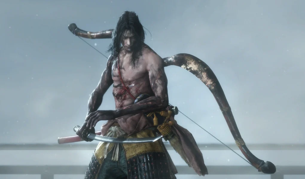 Image showing hard gaming bosses like genichiro from Sekiro