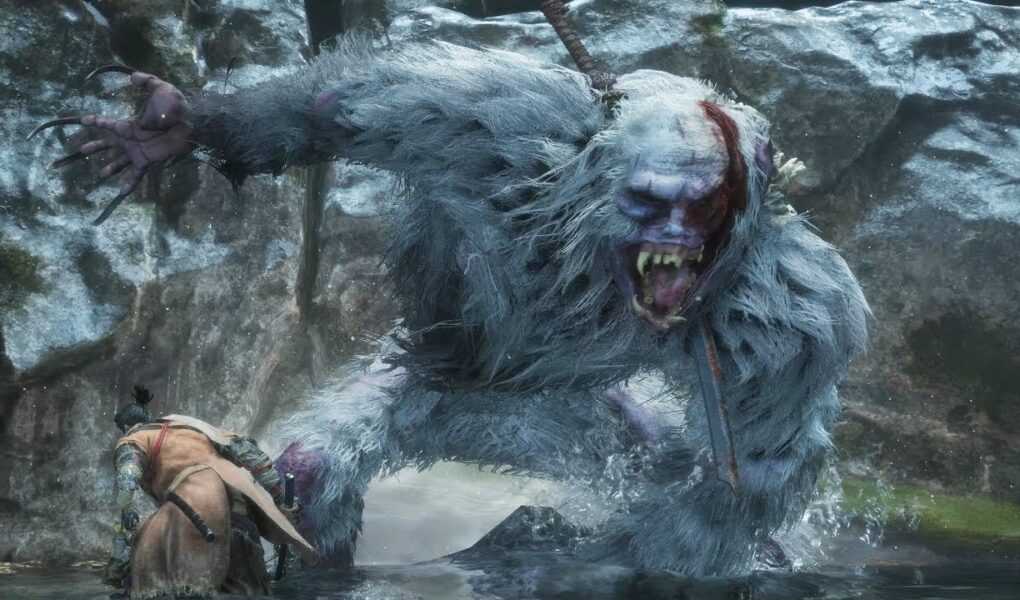 Image showing hard gaming bosses like the guardian ape from Sekiro