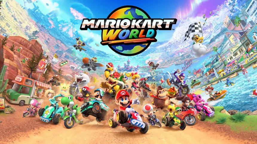 mario kart world main game screen