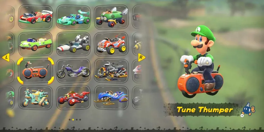 mario kart world kart list