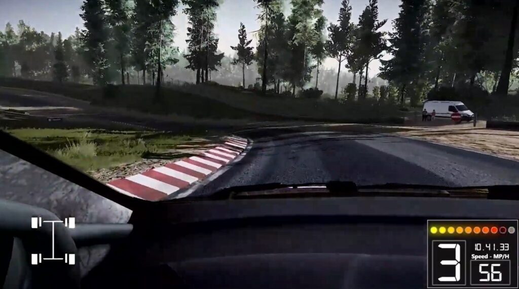 WRC 10 career mode front view of car