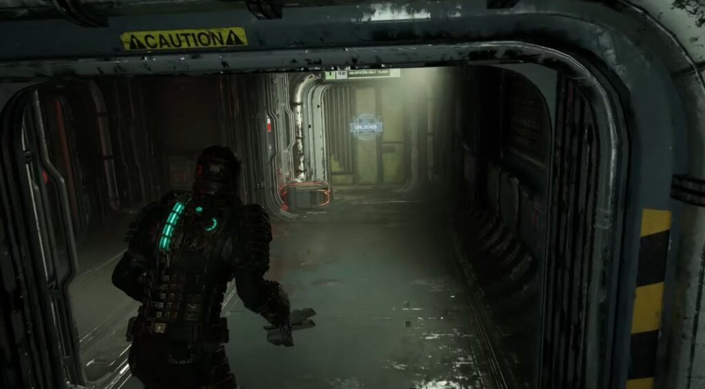 dead space gameplay showing the environment