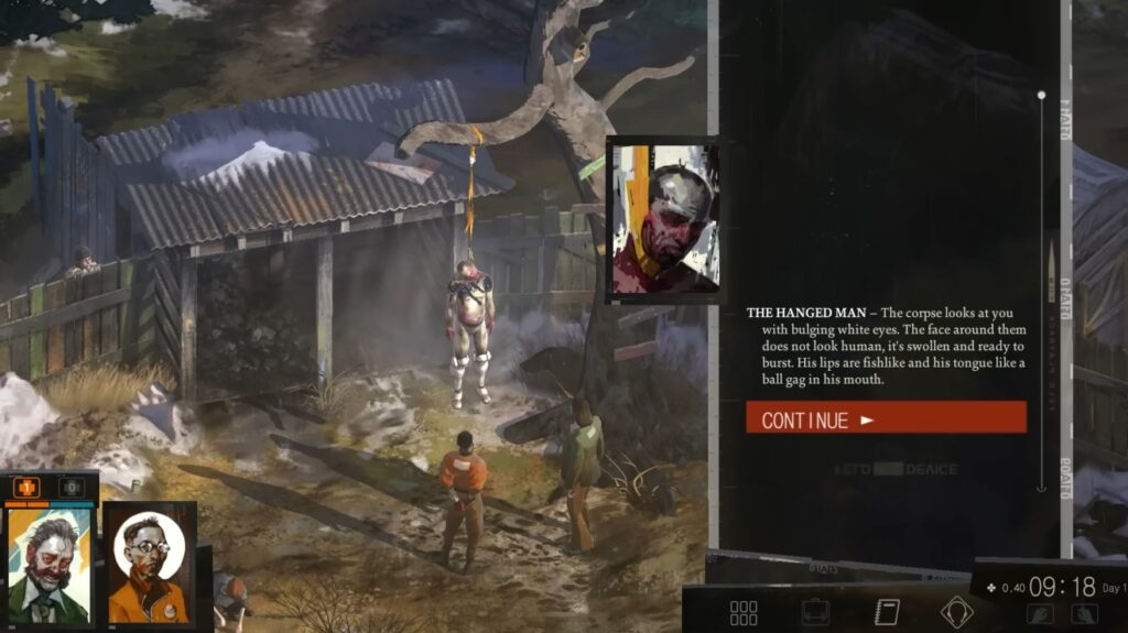 Disco Elysium solving a crime