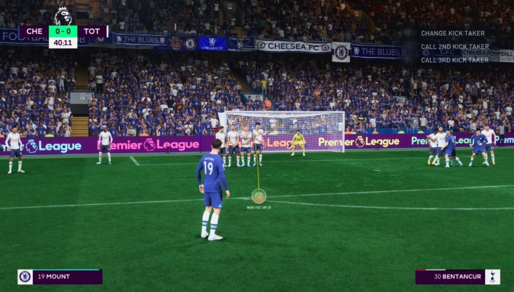 fifa 23 gameplay squad taking freekick