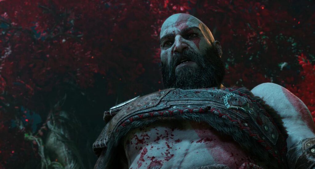 god of war ragnarok guide kratos staring down after a battle.