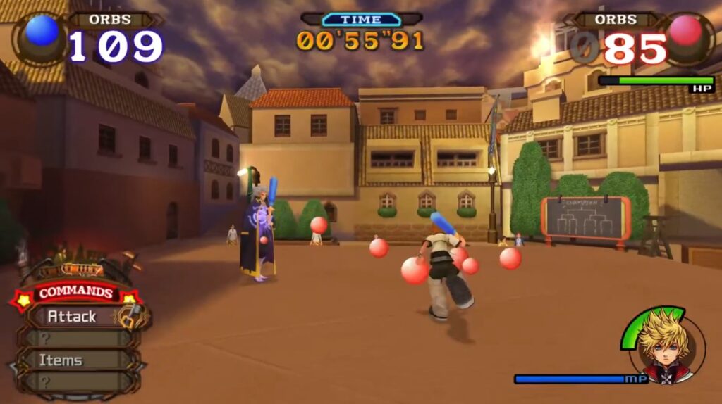 kingdom hearts 2 battle in the town