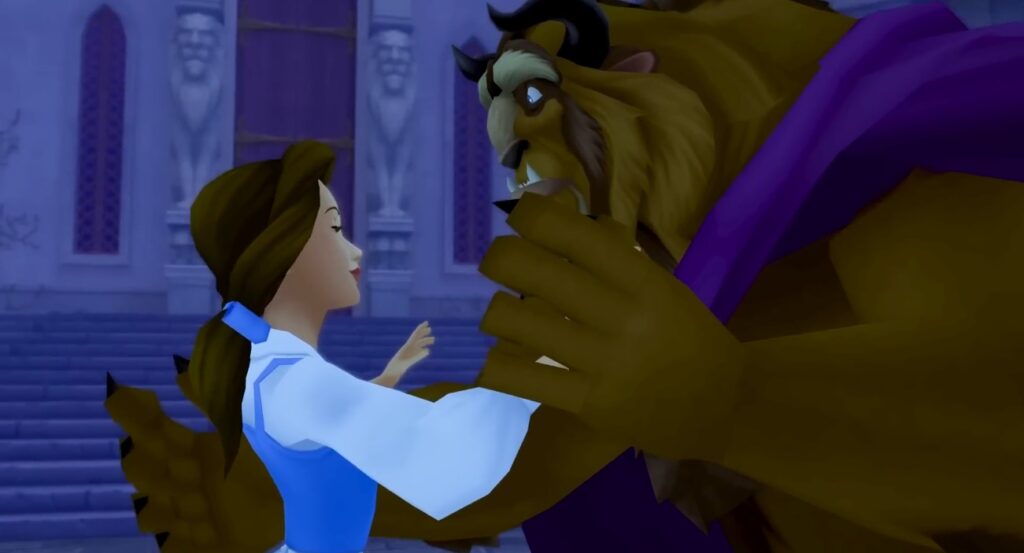 kingdom hearts 2 beauty and the beast cutscene