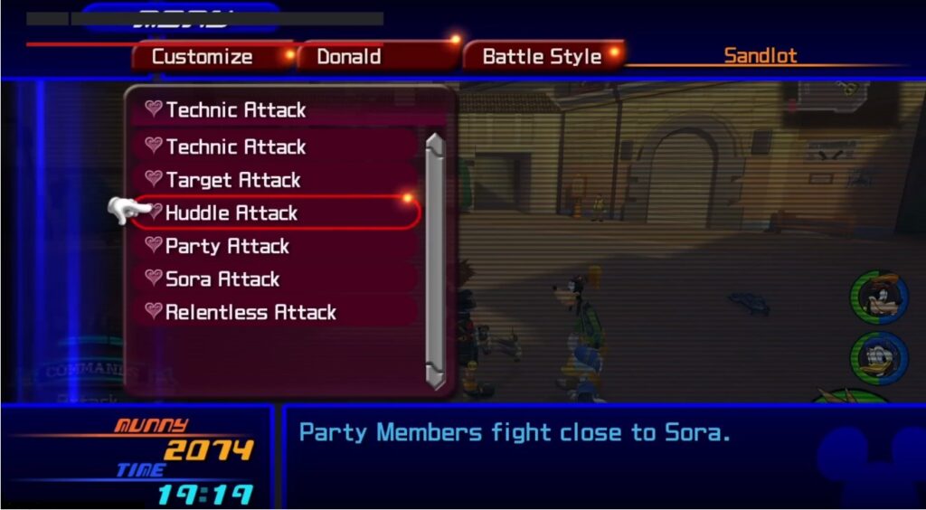 kingdom hearts 2 battle system customise attacks