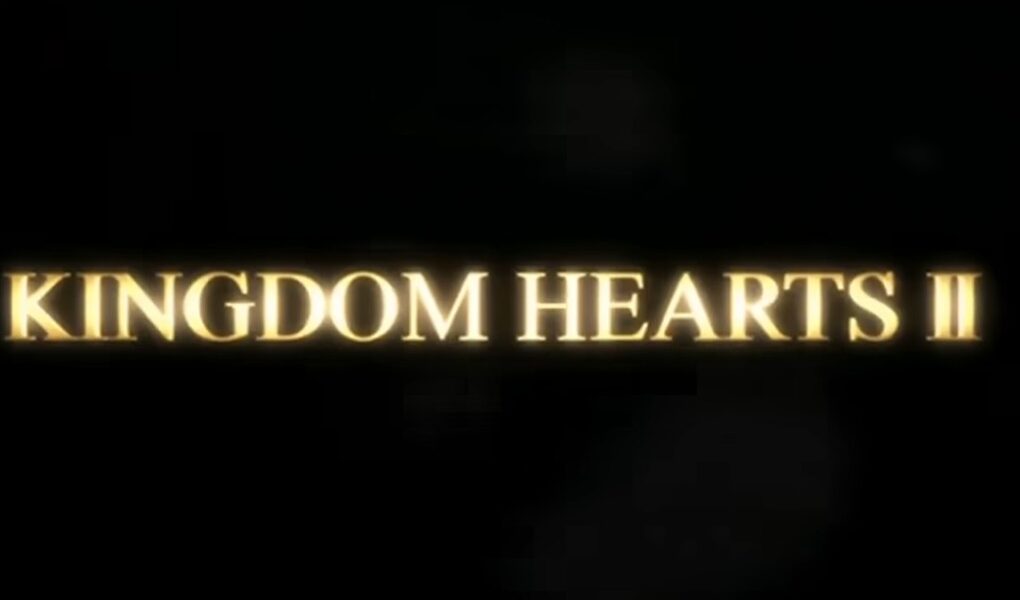 kingdom hearts 2 main game title on black background