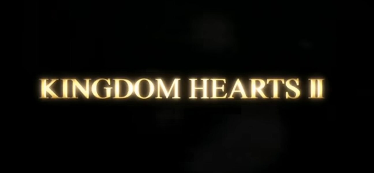 kingdom hearts 2 main game title on black background
