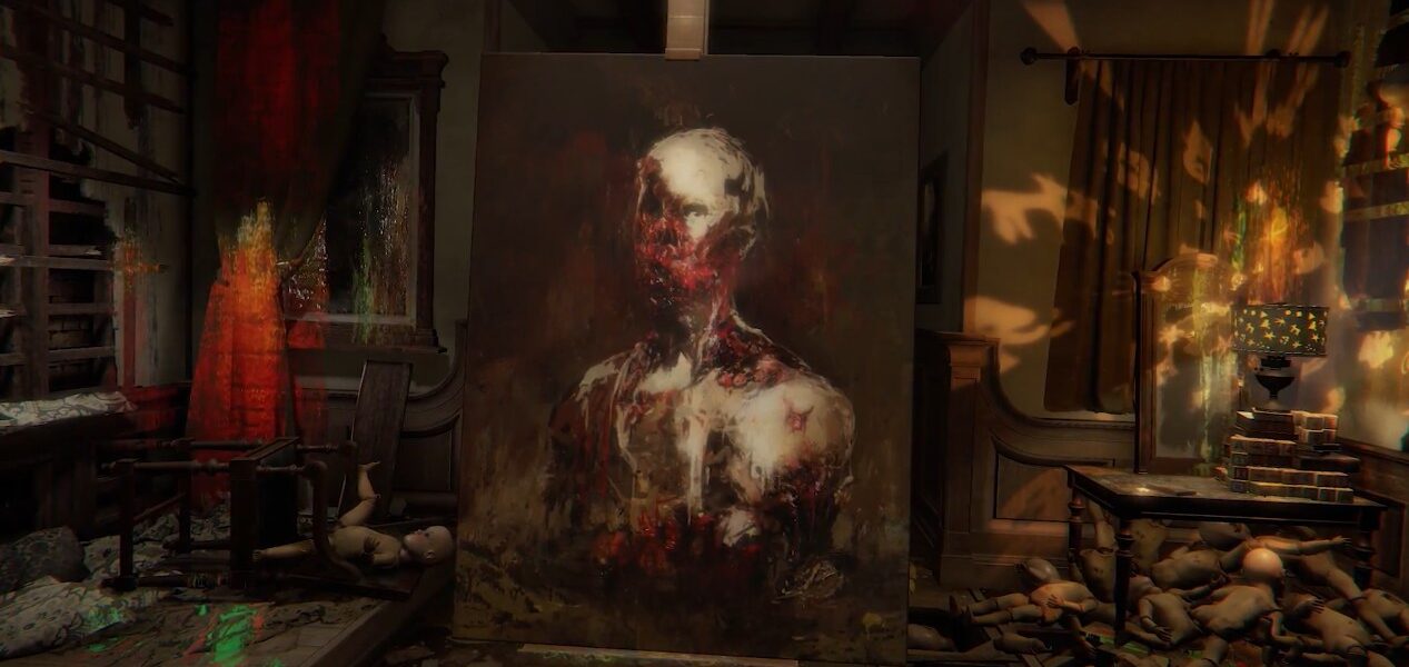 layers of fear room showing pictures and photos