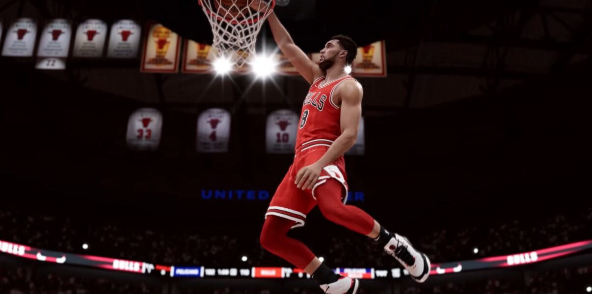 nba 2k23 basketball jumping and scoring a basket