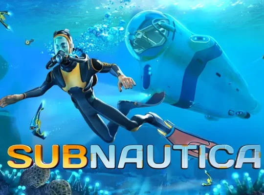 Subnautica main menu screen with options to start the game