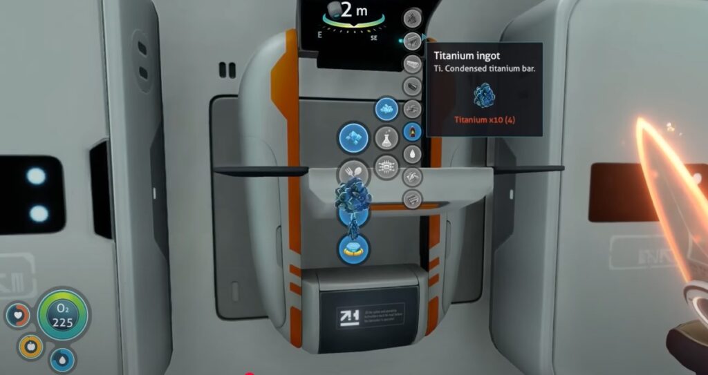 Subnautica gameplay showing base construction near the ocean floor