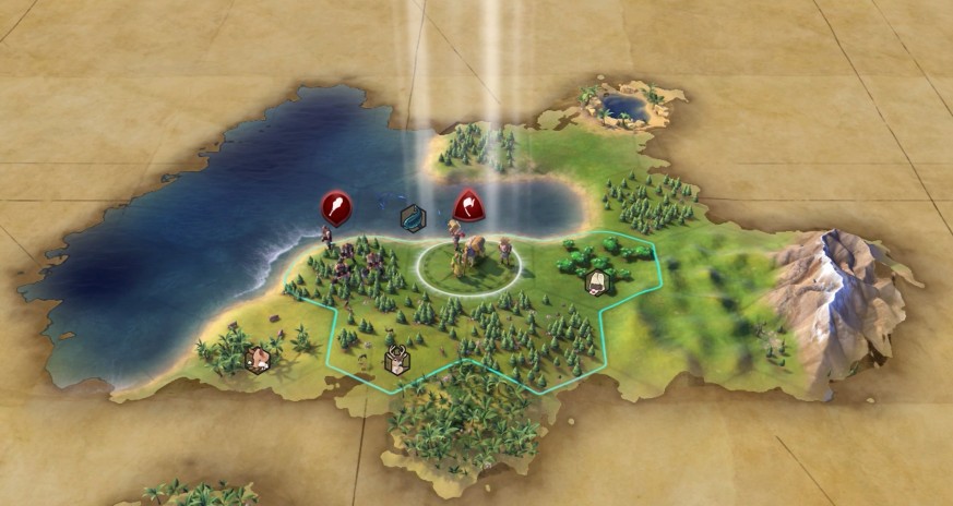 Civilization VI starting the map