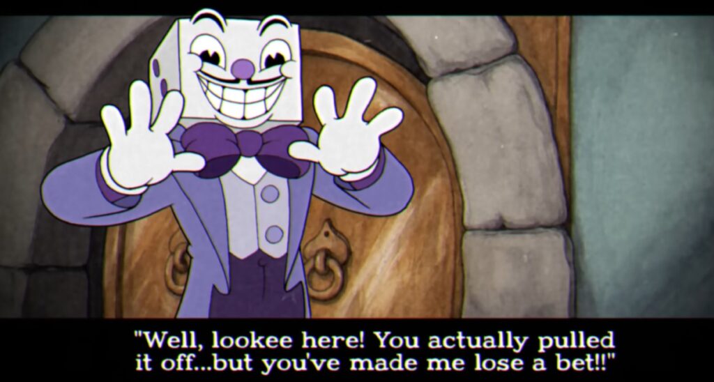 cuphead dice boss intro scene