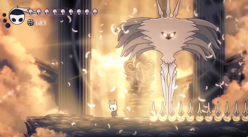 hollow knight absolute radiance boss battle starting scene