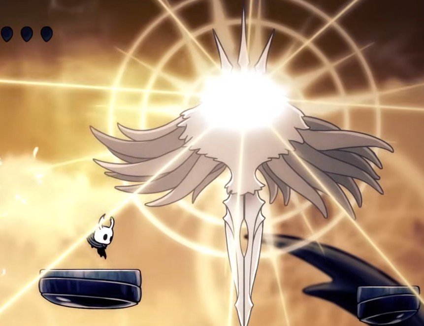 hollow knight absolute radiance boss battle damage scene