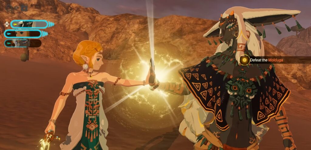 Hyrule Warriors Age of Imprisonment defeat the molduga
