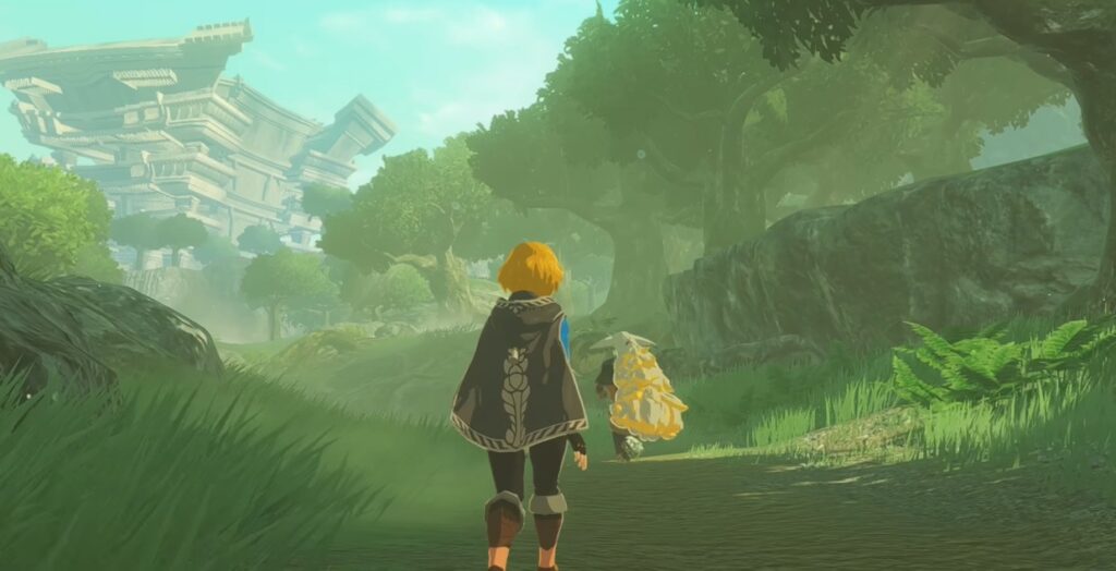 Hyrule Warriors Age of Imprisonment zelda in a forest