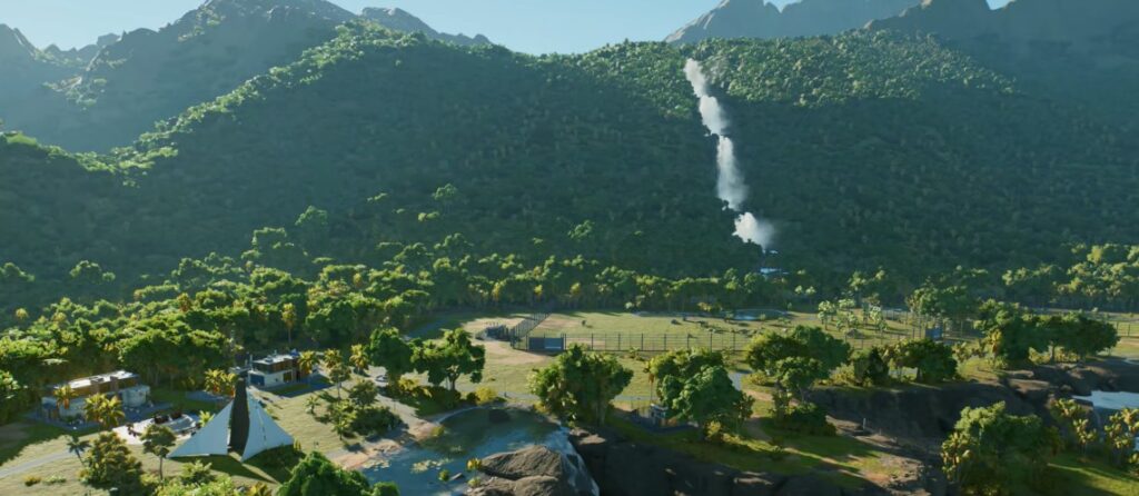 Jurassic World Evolution 3 park gameplay scene