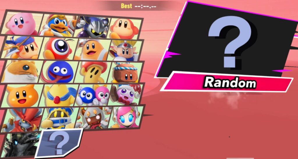 Kirby Air Riders all characters roster
