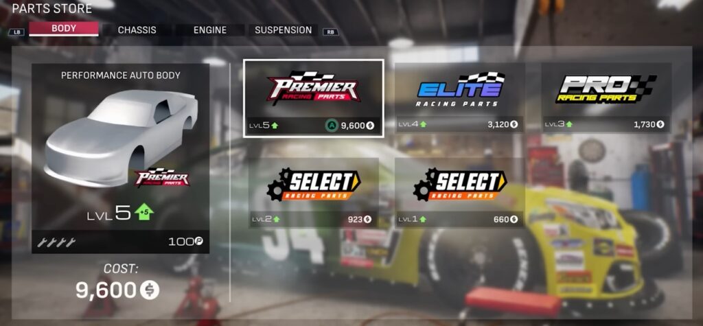 NASCAR 25 gamermelts parts store