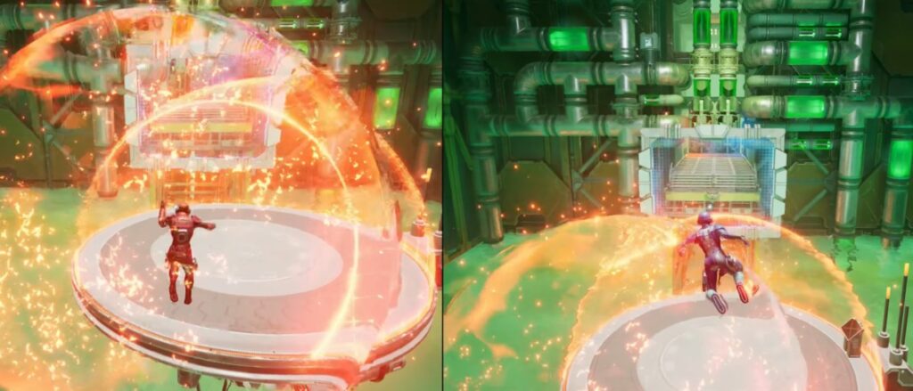 Split Fiction co-up 2 player screens