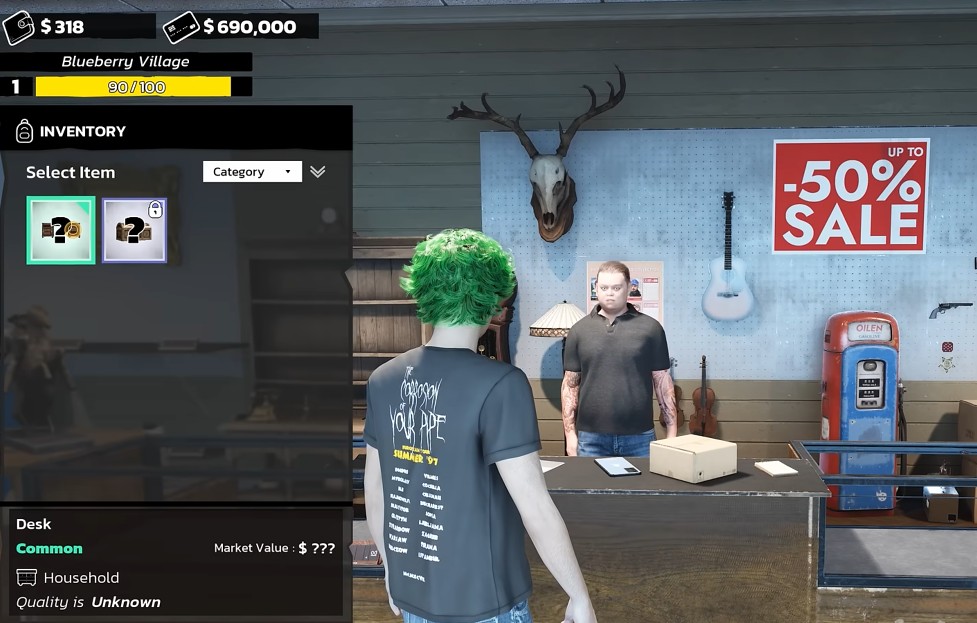 storage hunter simulator buying and selling