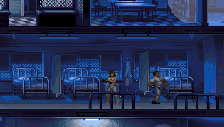 terminator 2d no fate pixel walking gameplay scene