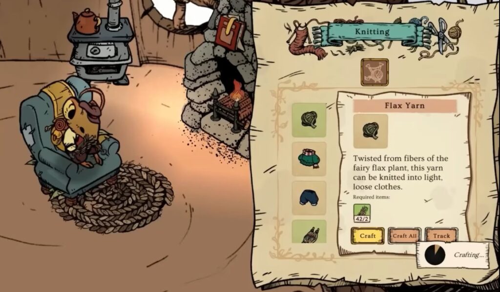 Winter Burrows knitting and upgrades