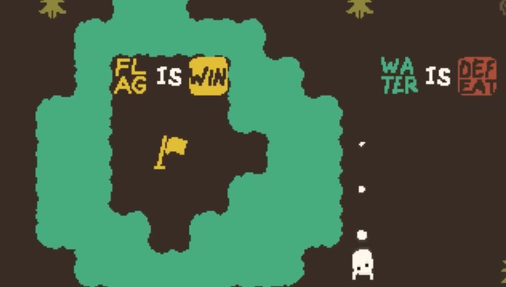 Baba is you push flag to win the game