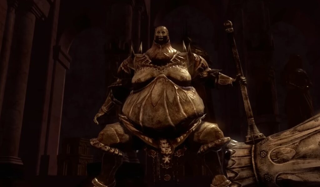 Ornstein and Smough Boss Fight intro for the boss