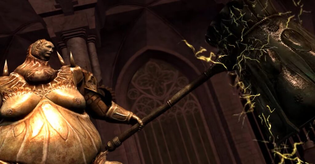 Ornstein and Smough Boss Fight lightning powering up