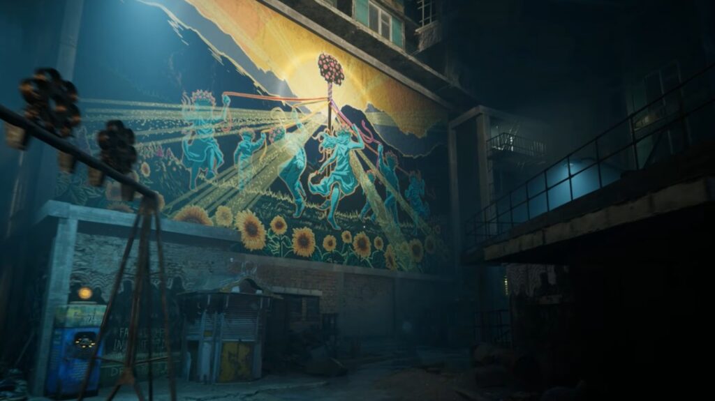 sleep awake wall design in game