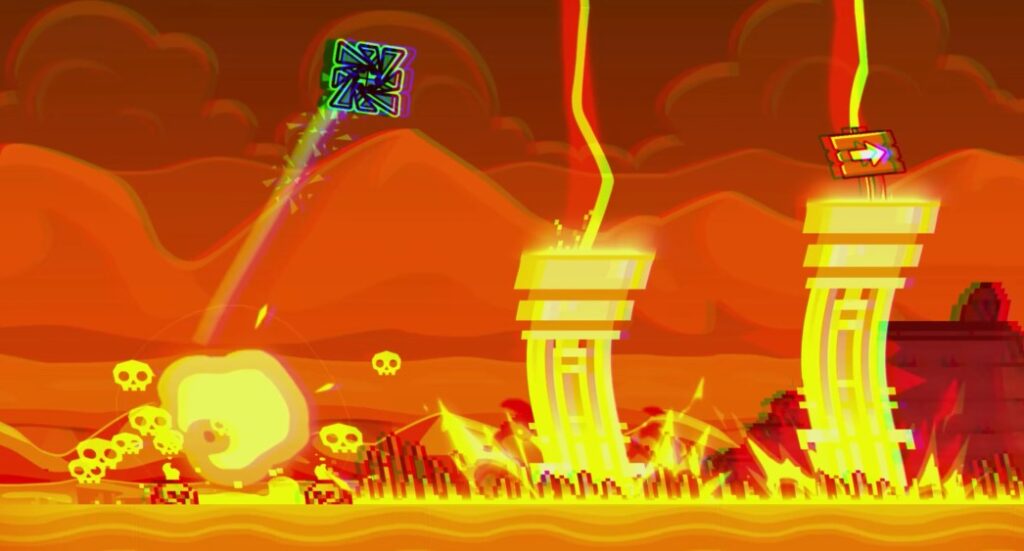 geometry dash fire level