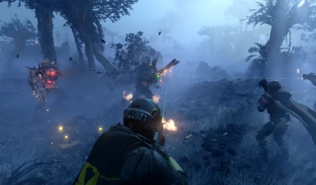 helldivers 2 full squad battle