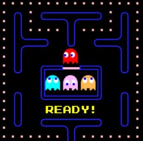 Pac-man ready screen