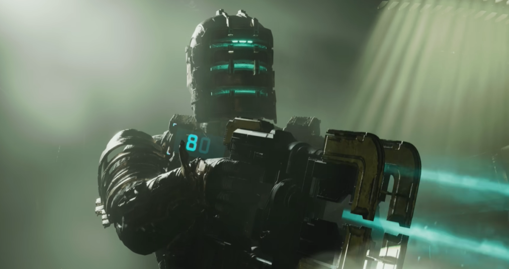 deadspace remake showing the main character looking towards the screen in the best horror games review