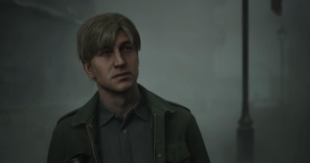 silent hill remake main character looking towards screen gameplay