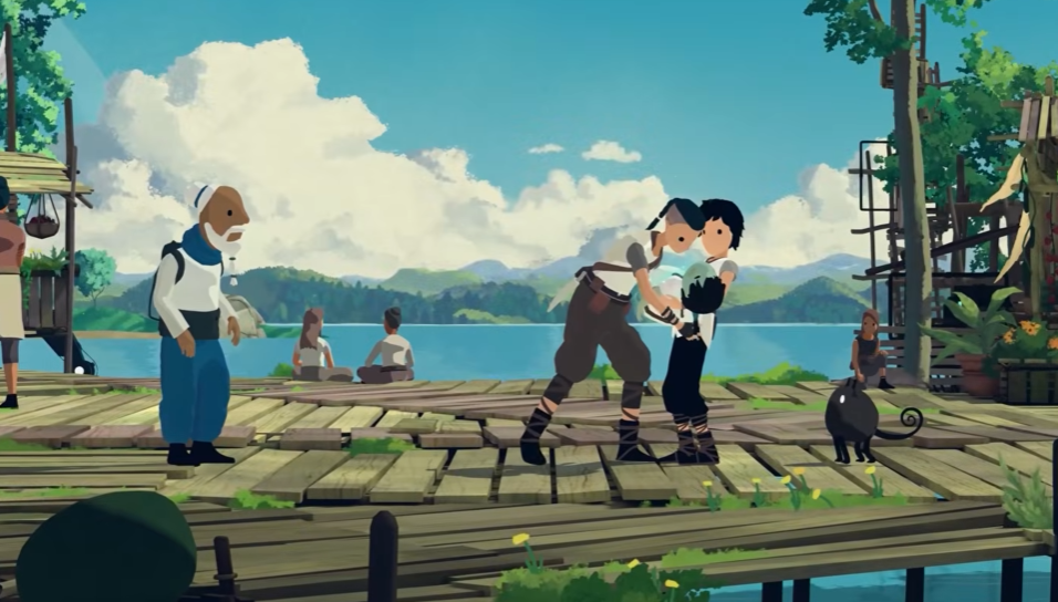 Planet of Lana 2 character carrying an injured companion