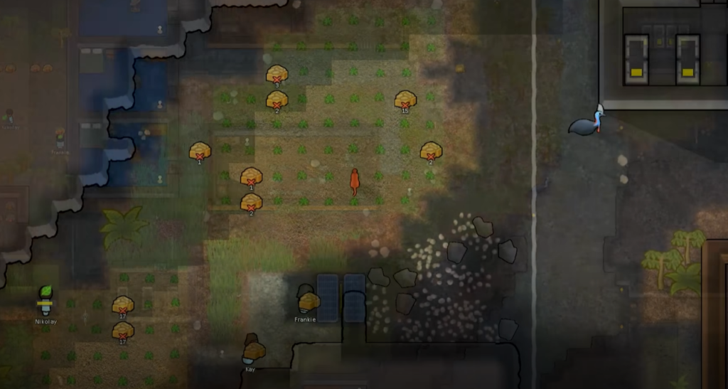 rimworld player harvesting in game gamer melts