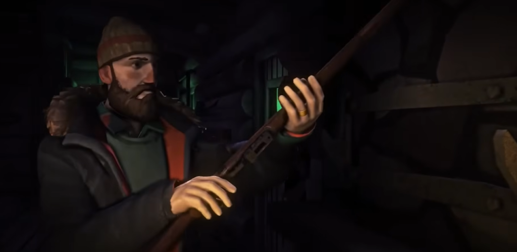the long dark player holding weapon